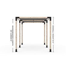 TOJAGRID Double Pergola Kit with 2 Shade Sails for 4x4 Wood Posts 12x16 Black