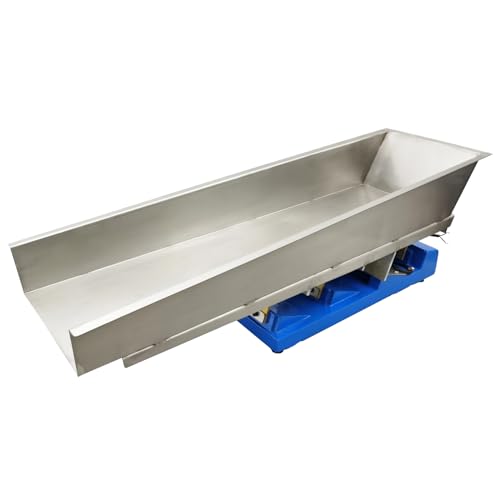 EQCOTWEA Electromagnetic Vibrating Feeder Stainless Steel GZV-8 Silver