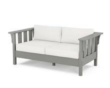 Martha Stewart by POLYWOOD® Acadia 4-Piece Deep Seating Set with Loveseat in Slate Grey/Natural Linen