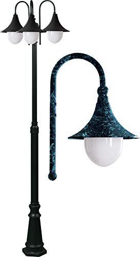 DABMAR LIGHTING GM9903-VG Marquee Post Three Light Fixture 120 Volts, Verde Green