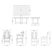 Wildridge® Heritage 44”x72” Dining Table Set, Turf Green - Outdoor All-Weather Poly Dining Furniture for Patio, Porch, Deck