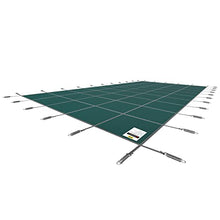 VEVOR Inground Pool Safety Cover, 18 ft x 40 ft Rectangular Winter Pool Cover, Triple Stitched, High Strength Mesh PP Material with Good Rain Permeability, Installation Hardware Included, Green