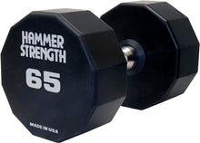 Life Fitness Hammer Strength 12-Sided Urethane Dumbbell 65Lb Black