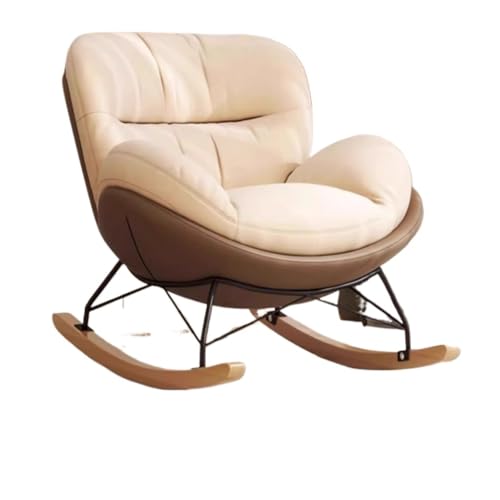 YUQKAI Eggshell Rocking Chair Recliner Adult Balcony Home Living Room Lazy Sofa Indoor Single Leisure Easy Chair