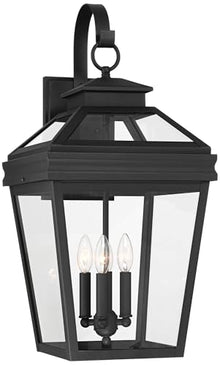 Stratton Street 27" Black Traditional Outdoor Lantern Wall Light Fixture