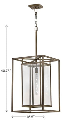Hinkley Max Extra Large Hanging Lantern Burnished Bronze