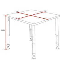Romig Kee 36" Height Adjustable Classroom Activity Table Maple Grey