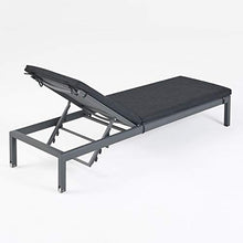 Great Deal Furniture Outdoor Chaise Lounge with Cushion Set of 2 Dark Gray