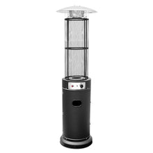 Outdoor Patio Heater with Wheels, 46,000 BTU Freestanding Patio Heater, Simple Ignition System, Stainless Steel Gas Space Heaters, Ideal for Restaurant, Garden