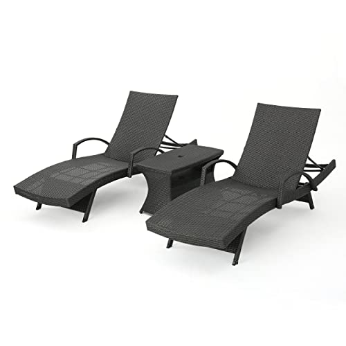 Christopher Knight Home Salem Chaise Lounge Set, 2-Piece Brown