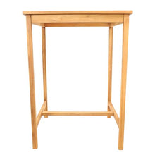 Sunnydaze Solid Teak Wood Patio Bar Table - 31-Inch Square x 43.5-Inch H