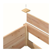 Saranya 18" Rustic Natural Wood Cedar Raised Bed Planter Box Natural Wood