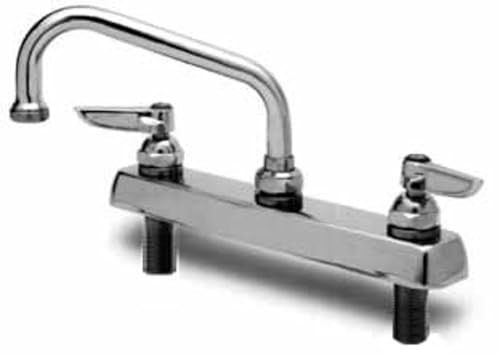 MFG #TS-B-1120 Replacement for T S Brass B-1120-XS Workboard, Deck Mount, 8in Centers, 6in Swing Nozzle, Lever Handles, 2in Long Shanks