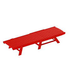 WestinTrends Malibu Poly Reclining Outdoor Patio Chaise Lounge Chair Adjustable (Set of 2), Red