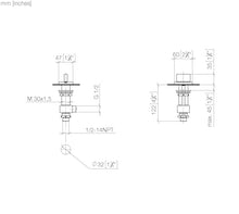 Plain Deck valve, counter-clockwise closing, 1/2"
