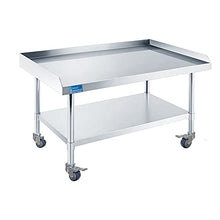 KPS 36" x 24" Stainless Work Table, Undershelf, Casters, NSF