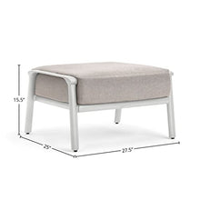Winston Aspen 3 Piece Seating Set with Lounge Chair, Ottoman, Merge Side Table Coastal Mist