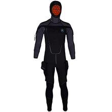 Apeks Men's Hooded Semi-Dry Suit 8/7mm Black/Grey XX-Large