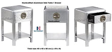 NauticalMart Aluminium Side Table 1 Drawer