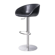 HASMI Bar Stools Bar Chair Modern Stainless Steel Back Chair Home Adjustable Lift High Stool Restaurant Kitchen Bar Black Decorative Bar Chairs Bar Chairs
