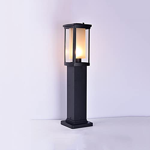 KADELONG Double Layer Glass Shade Lawn Lights E27 Exterior Floor Mount Yard Lamps Landscape Garden Outdoor Path Lights House Villa Pathway Driveway Waterproof Night Security Lamps,Chandelier Lighting