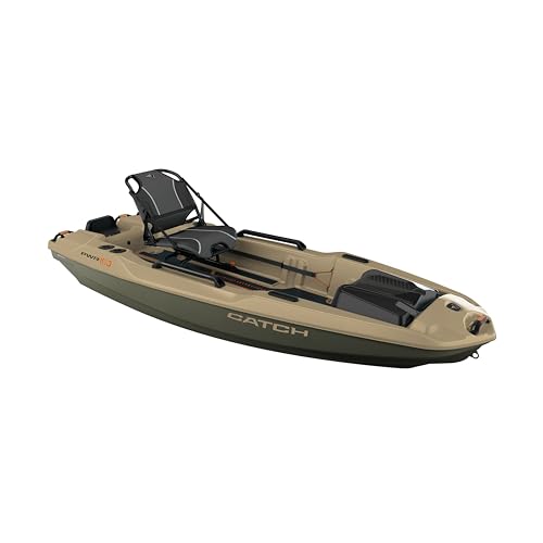 Pelican Catch PWR 100 Fishing Kayak - Ergo360 Seating System - 10 ft - Light Kaki