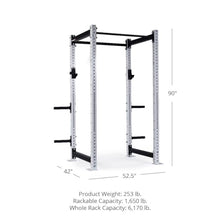 Titan Fitness X-3 Series 90" White Bolt-Down Power Rack 36" Depth