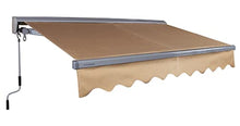ADVANING Classic Series 8'X7' Manual Retractable Awning, 100% Acrylic UV+ Sun Shade Canopy, Canvas Umber (Solid), MA0807-A208H