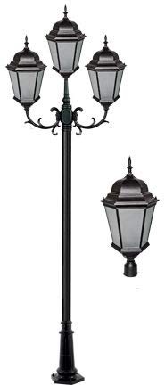 DABMAR LIGHTING INC GM2306-B-FROST Fixture,Post,2306,B,Frsted Glass,3