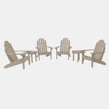 Highwood Classic Westport 6pc Set Adirondack Chairs with Side Tables Woodland Brown