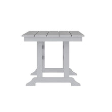 Flash Furniture Tolleson 7 PC Indoor-Outdoor Adirondack Dining Set, 72" Table & 6 Chairs with Cupholders, Gray