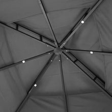 HKTMGDNG 10x10 Patio Gazebo with Mesh Sidewalls Anthracite Steel Tent