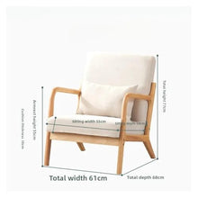 OUTIFUOSSR Modern Simple Solid Wood Fabric Sofa Chair Balcony Leisure Hotel Dining Living Room Home Decoration Стулья كراسي