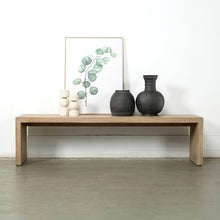 Artissance 70 Inches Waterfall Bench Reclaimed Pinewood Whitewash