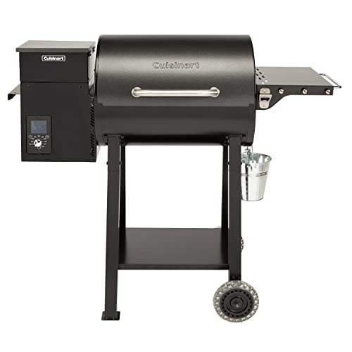 Cuisinart Wood Pellet Grill & Smoker, 465 Square Inches Barrel Pellet Grill for Smoking Meat, Jerky, Vegetables, 8 in 1 BBQ with Digital Control, Auto Start and Temperature Probe