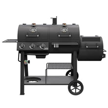 Oklahoma Joe's Canyon Deluxe Charcoal and Propane Gas Combination Smoker and Grill Black