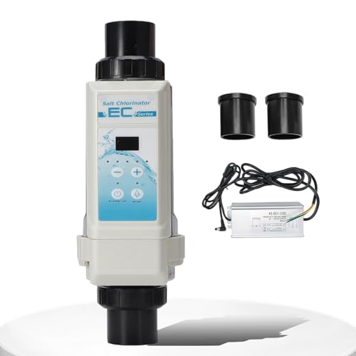 BeoyNot Pool Saltwater Salt Chlorine Generators, with Titanium Cell, Digital Display & Self-Cleaning Function, Chlorine Production: 8/12 / 16/20 g/H, for Swimming Pool, Spa Pool 12g/H≤50m³