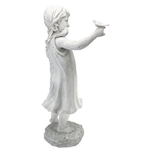 Design Toscano Mary Frances and her Feathered Friends Garden Girl Statue