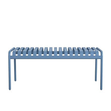 Novogratz Poolside Gossip, Ola All-Steel Table and Bench Set, French Blue