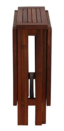 Bare Decor Emery Double Leaf Butterfly Folding Dining Table, Teak