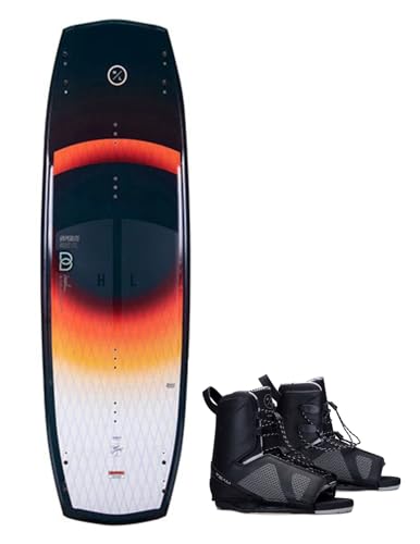 Hyperlite Baseline Mens Wakeboard 136 with Remix Bindings Black/Orange 136cm