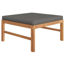 MNCVXAXG 4 Piece Teak Patio Lounge Set with Gray Cushions