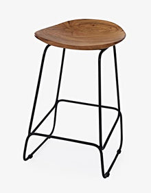 Jofran Inc. Rollins 52" Solid Acacia Dining Set with Four Backless Barstools