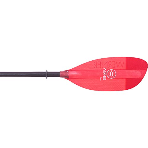 Werner Paddles Shuna Fiberglass Kayak Paddle Translucent Red