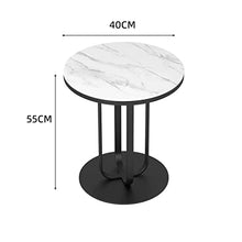 NRFJFOP Sofa Side Table Small Coffee Rock Slab Round Living Room Sideboard Household