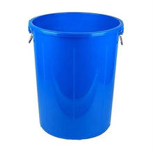 YXCUIDP 50L/60L/100L/160L/280L Large Plastic Storage Barrel,Food Grade Circular Water Storage Tank with Plastic Water Bucket Cover for Outdoor Camping, Household Emergency Water Tank(Blue Without Cove