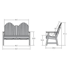 Highwood Hamilton 4ft Dining Height Adirondack Bench Weathered Acorn
