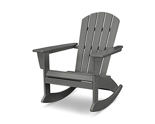 POLYWOOD® Nautical Adirondack Rocking Chair in Slate Grey