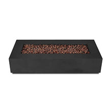 Lakeview Elysian 70-Inch Rectangle Propane Fire Table w/NG Conversion Kit - Black - SCC9814LPBLK