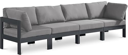 Meridian Furniture 376Grey-S120A Nizuc Collection Modern | Contemporary Outdoor Patio Modular Sofa